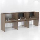 Ver imagem 1 de Estação de Trabalho Escritório Mesa Call Center 3 Lugares