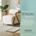 Ver imagem 6 de Poltrona Chloe Decorativa Orgânica Bouclé Premium de Luxo para Sala Quarto Recepção Encosto Rolo