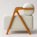 Ver imagem 2 de Poltrona Chloe Decorativa Orgânica Bouclé Premium de Luxo para Sala Quarto Recepção Encosto Rolo