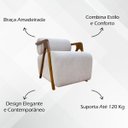 Ver mais imagens de Poltrona Decorativa para Sala Moderna Chloe Bouclê Persa Premium Cores