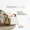 Ver imagem 7 de Poltrona Chloe Decorativa Orgânica Bouclé Premium de Luxo para Sala Quarto Recepção Encosto Rolo