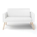 Ver imagem 3 de Sofá Namoradeira Pés Palito Natural Marisa Corino Branco D03 - D'Rossi