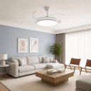 Ver imagem 3 de Ventilador de Teto c/ Luminária LED 32W 50cm 3 Cores de Luz + Controle Branco DCF08014 ST3329