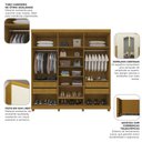 Ver imagem 5 de Guarda-Roupa Casal Elaris 6 Portas 4 Gavetas com Espelho 100% MDF Naturale/Off White - Pnr Móveis