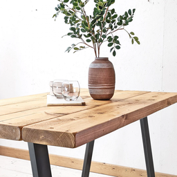 Mesa de Jantar Rústica | Estrutura Trapézio - 120cm - 2