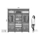 Ver imagem 3 de Guarda Roupa 6 Portas 2 Gavs Dominic Henn Cinamomo/Off