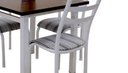 Ver imagem 3 de MESA DE JANTAR cozinha com 4 CADEIRAS Lisboa TAMPO MDF AÇO COR BRANCA moderna Ql. AÇo