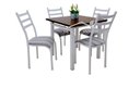 Ver imagem 2 de MESA DE JANTAR cozinha com 4 CADEIRAS Lisboa TAMPO MDF AÇO COR BRANCA moderna Ql. AÇo