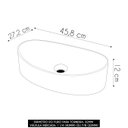 Ver imagem 4 de Cuba Pia para Banheiro Oval Canoa 46cm Tânia C08 Preto Granit - Mpozenato
