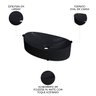 Cuba Pia para Banheiro Oval Canoa 46cm Tânia C08 Preto Granit - Mpozenato - 3
