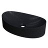 Cuba Pia para Banheiro Oval Canoa 46cm Tânia C08 Preto Granit - Mpozenato - 1