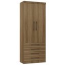 Ver imagem 1 de Guarda Roupa Modulado 90cm 2 Portas 4 Gavetas Delphi Avelã L01 - Mpozenato