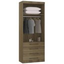 Ver imagem 2 de Guarda Roupa Modulado 90cm 2 Portas 4 Gavetas Delphi Avelã L01 - Mpozenato