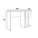 Ver imagem 5 de Escritório com Escrivaninha 2 Gavetas e Livreiro Multiuso com 2 Gavetas Preto - Fdecor
