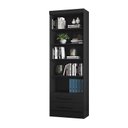 Ver imagem 3 de Escritório com Escrivaninha 2 Gavetas e Livreiro Multiuso com 2 Gavetas Preto - Fdecor