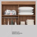 Ver mais imagens de Guarda Roupa Solteiro 4 Portas e 2 Gavetas Toledo - Amêndola Touch/off White