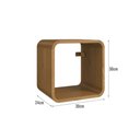 Ver imagem 3 de Prateleira Suspensa Nicho Simples Linha Curve 30cm Carvalho Xingu - Completa Móveis
