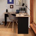 Ver imagem 4 de Mesa Angular New City em L MDP 135cm Calvi Preto Gebb Work