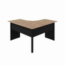Ver imagem 5 de Mesa Angular New City em L MDP 135cm Calvi Preto Gebb Work