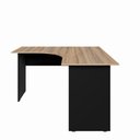 Ver imagem 2 de Mesa Angular New City em L MDP 135cm Calvi Preto Gebb Work