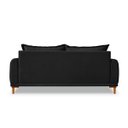 Ver imagem 5 de Sofá Living 2 Lugares Bouclê Preto 1.60m Pés em Madeira Bz Home Decor