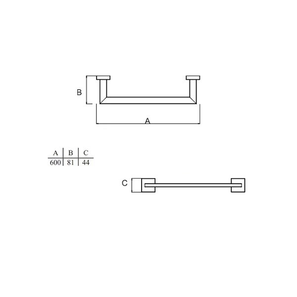 Porta Toalha Eterna 600mm Gold Italy Line - 2