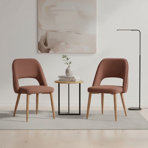 Conjunto 2 Cadeiras Estofadas Modernas Lisboa Fratini