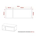 Ver imagem 3 de Bancada de Banheiro Suspenso BN3644 S- Cuba C- 1 Porta 80cm Amêndoa-Branco - Tecno Mobili