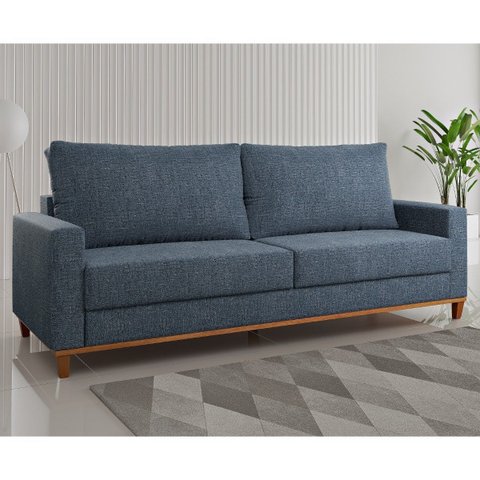 Estofado Living 4 Lugares 2,2m Columbia Linhão Safira - Casa Giulia