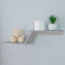 Ver imagem 2 de Prateleira Niho Duplo Zig Zag Mdf Cinza