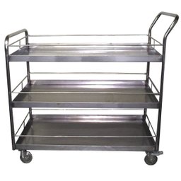 Carrinho Auxiliar em aço inox AISI 304 com 3 Planos Therj CC3P B - 60cm x 40cm x 90cm - 2