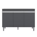 Ver imagem 1 de Balcão de Pia Cozinha Manu 120 Cm Cinza sem Tampo Ajl Móveis