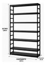 Ver imagem 4 de Estante Multiuso Organizador Livreiro Estilo Industrial 180x150 Preto Total