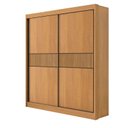 Ver imagem 2 de Guarda Roupa Solteiro 2 Portas 3 Gavetas - Santorini Ripado-cinamomo - Móveis D'doro