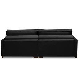 Sofá Retrátil e Reclinável 2,10m Karina Veludo Preto Madelina Decor - 7