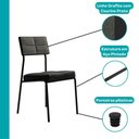 Ver imagem 7 de Conjunto Sala de Jantar 6 Cadeiras Pisa Carraro Freijó Preto
