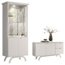 Ver imagem 1 de Cristaleira e Aparador Buffet Vicenza Off White – New Ceval