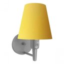 Ver imagem 3 de Arandela Cone Md-2013 Cinza C- Inter Liga e Desl Cúpula em Tecido Amarelo - Bivolt