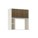 Ver imagem 1 de Armário Aéreo de Cozinha 80cm 2 Portas 4 Prateleiras e Nicho Microondas Linea Luciane Móveis