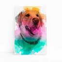 Ver imagem 1 de Quadro Labrador Cachorro Tinta Aquarela Canvas 30x40cm