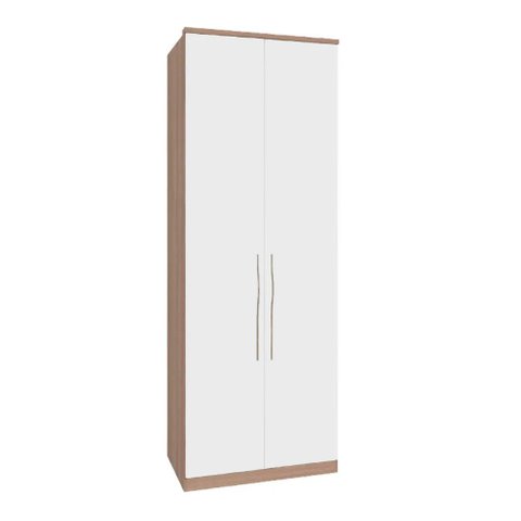 Guarda Roupa Modulo 2 Portas e 3 Gavetas 245cm Setiba Plus Carvalho/branco