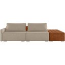 Ver imagem 3 de Sofá Ilha Modular para Sala 252cm com Puff Dublin K01 Linho Bege Sintético Caramelo - Lyam Decor