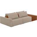 Ver imagem 2 de Sofá Ilha Modular para Sala 252cm com Puff Dublin K01 Linho Bege Sintético Caramelo - Lyam Decor