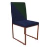 Kit 03 Cadeira Bronze Suede Azul Marinho E Verde Musgo - 2