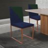Kit 03 Cadeira Bronze Suede Azul Marinho E Verde Musgo - 3