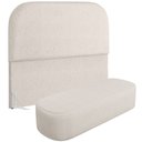 Ver imagem 1 de Cabeceira Cama Box King 195cm Lanna com Puff Recamier Doha W01 Linho Cru - Lyam Decor