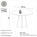 Ver imagem 3 de Mesa de Jantar 6 Lugares com Pé Hexagonal Pinhão - Dalla Costa