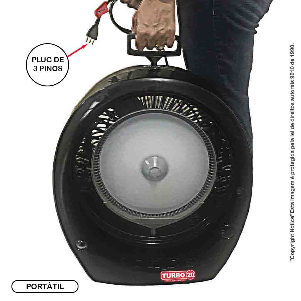 Ventilador com Névoa de Água Refrescante Portátil p/20m2:110V/Preto - 8