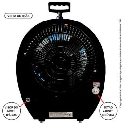 Ventilador com Névoa de Água Refrescante Portátil p/20m2:110V/Preto - 3