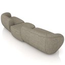 Ver imagem 7 de Sofá 3 Lugares para Sala Living Orgânico com Puff 302cm Luft P08 Linho Castanho - Lyam Decor